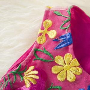 Embroidered Hem Organza Maxi Skirt IWY0001