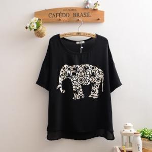 elephant printed t shirt