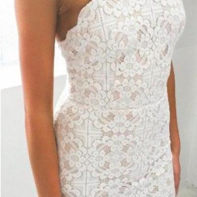 CROSS STRAPS LACE HOLLOW OUT DRESS LK1211F