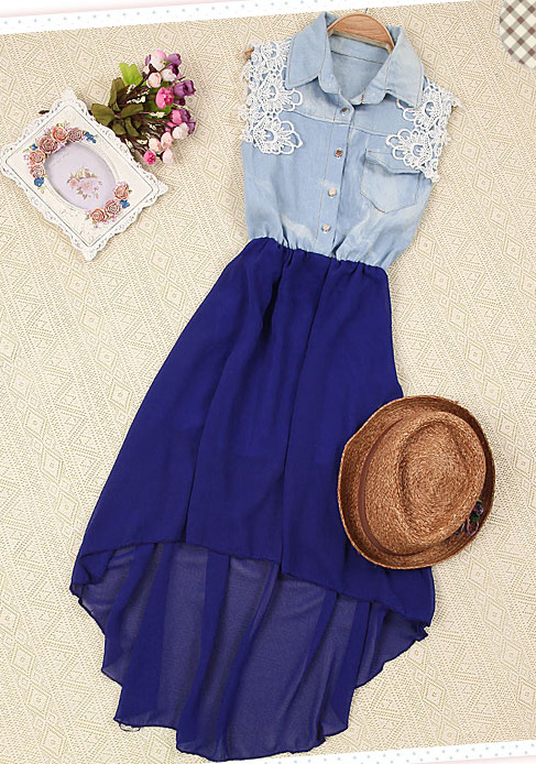 denim dress with vest