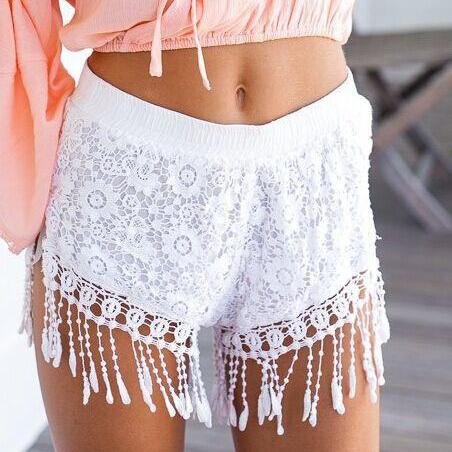 Sexy Lace Hollow Out Short..