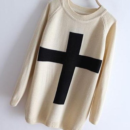 Cross Sweater, Loose Sweater826 A 071005 on Luulla