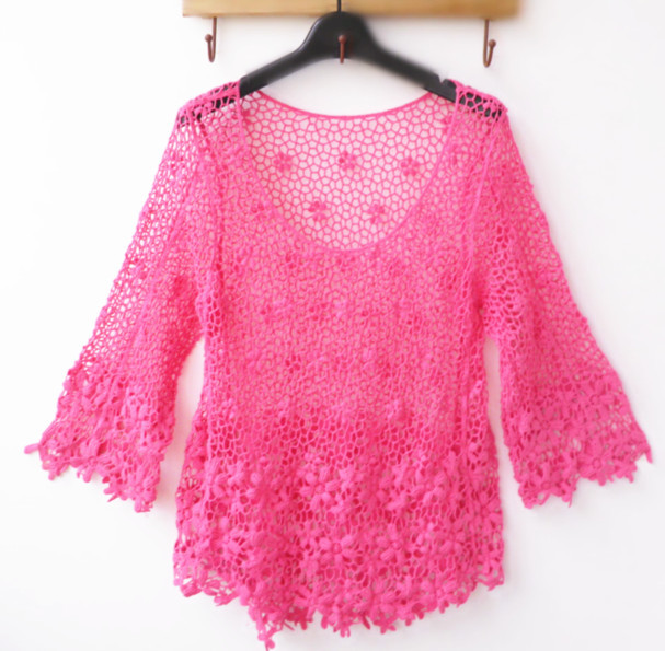 Openwork Knit Sweater AZ901D on Luulla