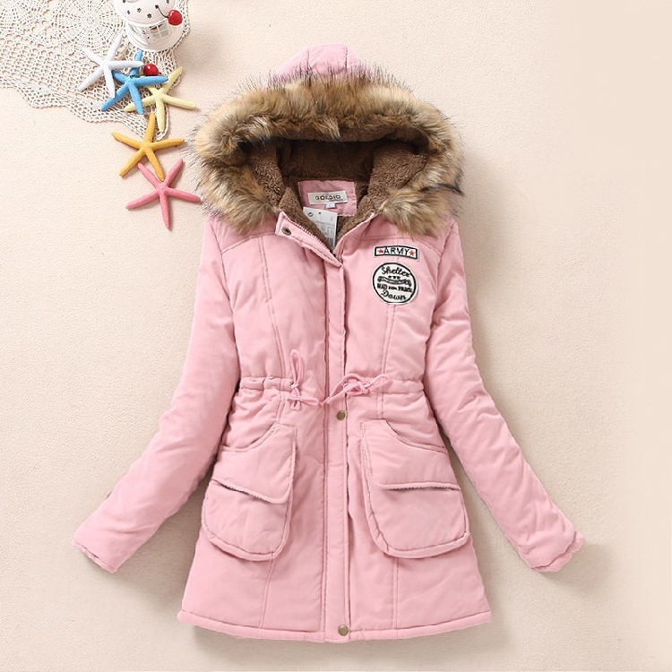 Hooded Cotton Padded Hooded Fur Collar QQ1208DF on Luulla